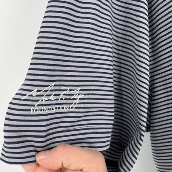 Under Armour Men's Striped Heatgear Loose Fit Golf Polo Shirt Blue Gray Size 2XL - Picture 6 of 7